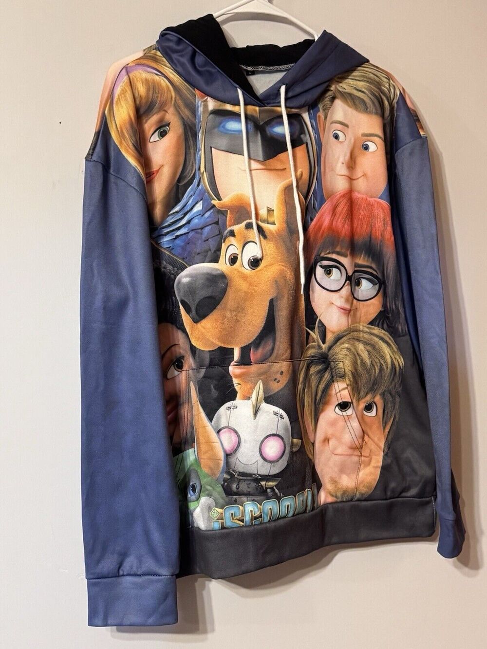 Scooby Doo Hooded Sweatshirt Warner Bros Unisex Hoodie Cartoon Character Large